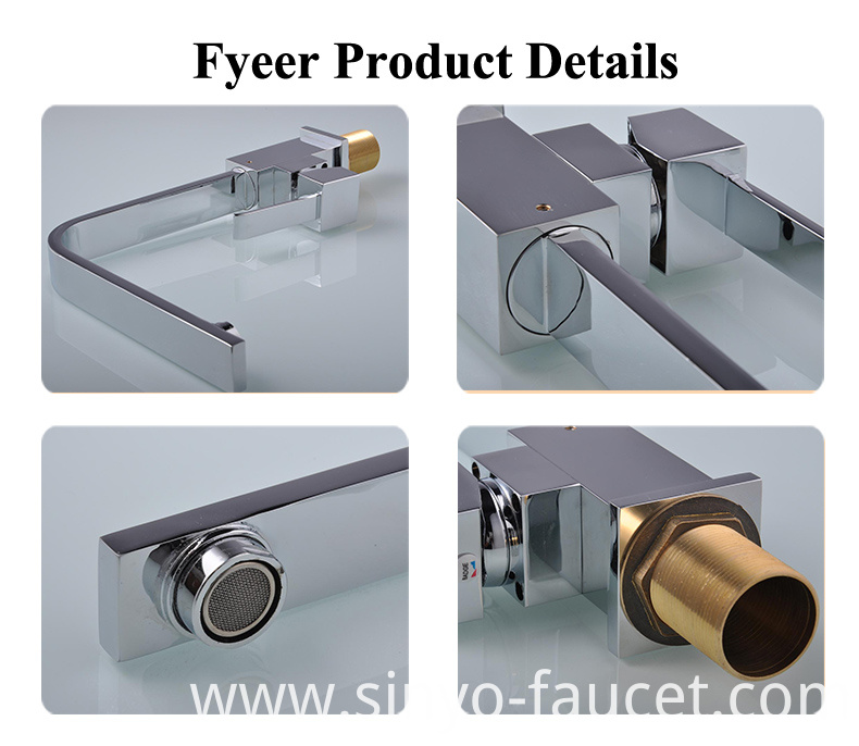 Single Handle Kitchen Water Mixer Brass Sink Tap Faucet (QH0718-1)
